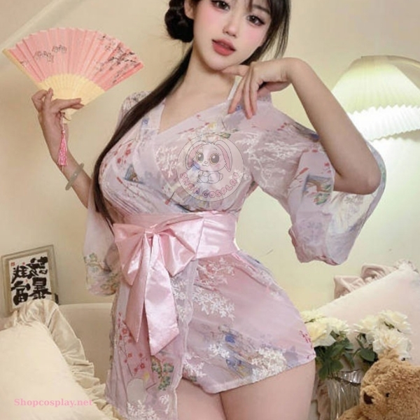 Áo choàng ngủ kimono siêu ngắn