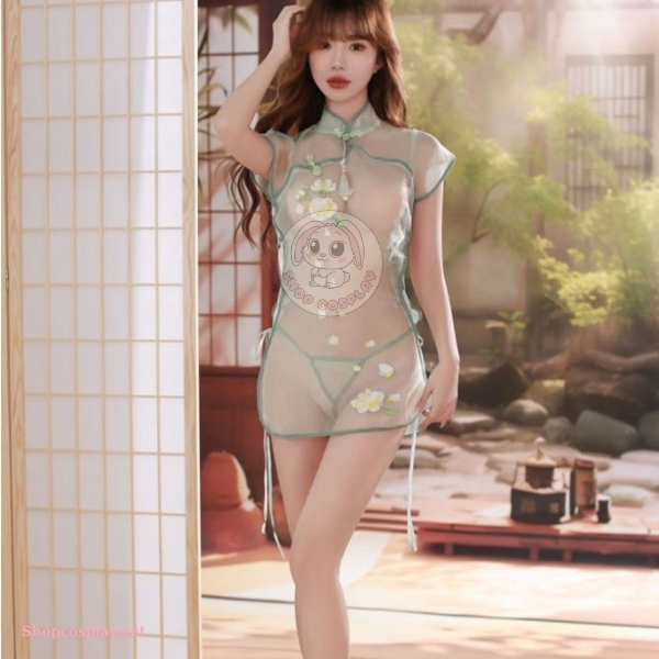Ao ngu sieu mong trong suot kieu suon xam ngan sexy 5